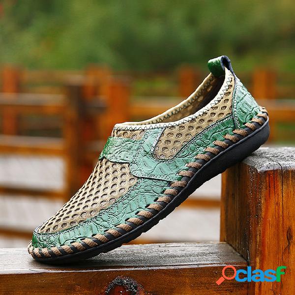 38-50 tamanho grande sapatos masculinos de malha respirável