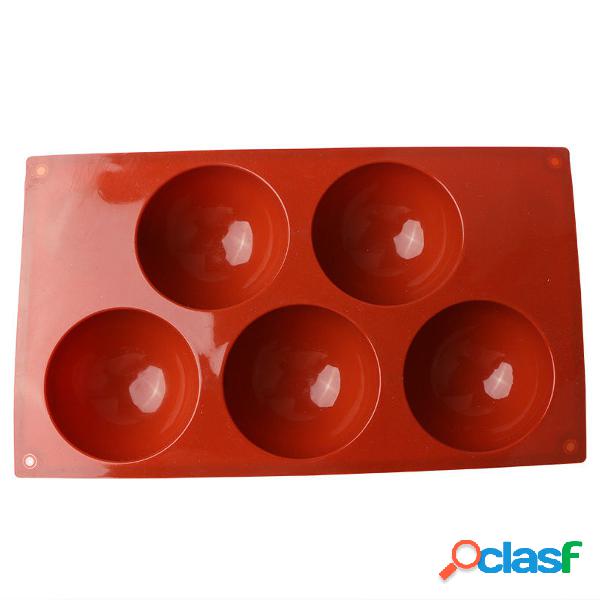 5 Cavidade Silicone Pão Bolo De Chocolate Fondant Mousse De