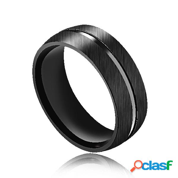 8mm Anel Simples Aço Inoxidável