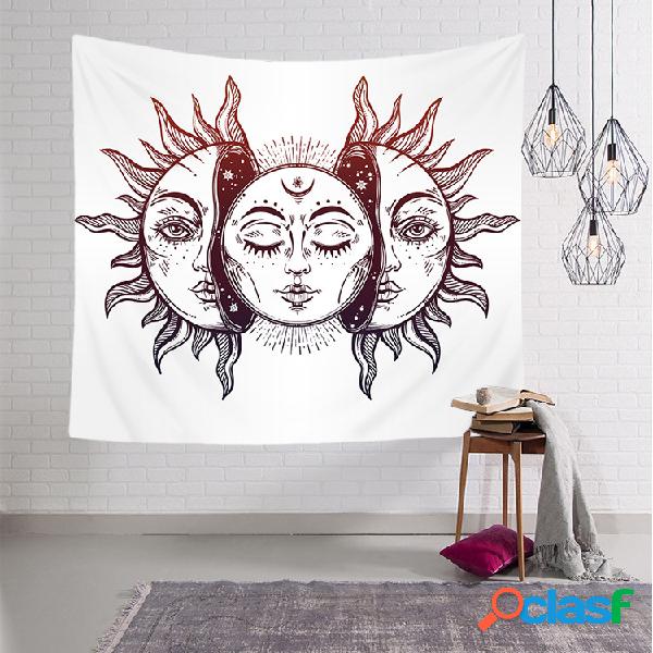 Bohemian Vintage Tarot Sun Padrão Tapeçaria Tapeçaria