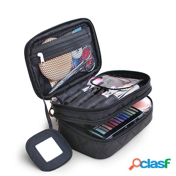 Bolsa Multifuncional Cosmética Lavada Multi Bolsos Para