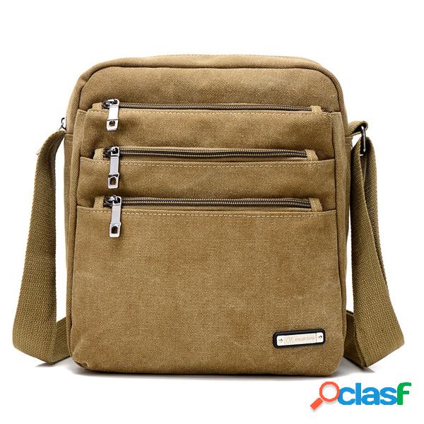 Bolsa de Lona Multifuncional Transversal Masculina