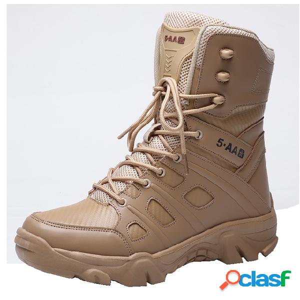 Botas de exterior impermeáveis de sola grossa para homem