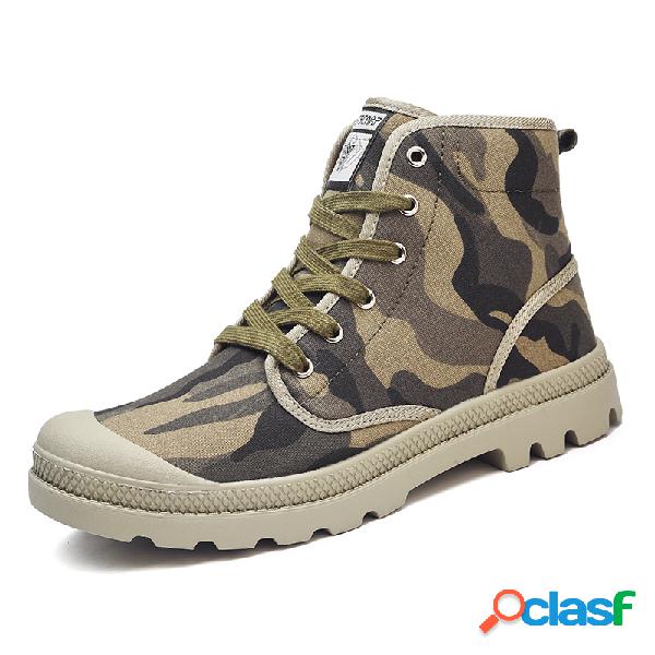 Botas de tornozelo lavado protetora Toe Canvas Toe Bumper de