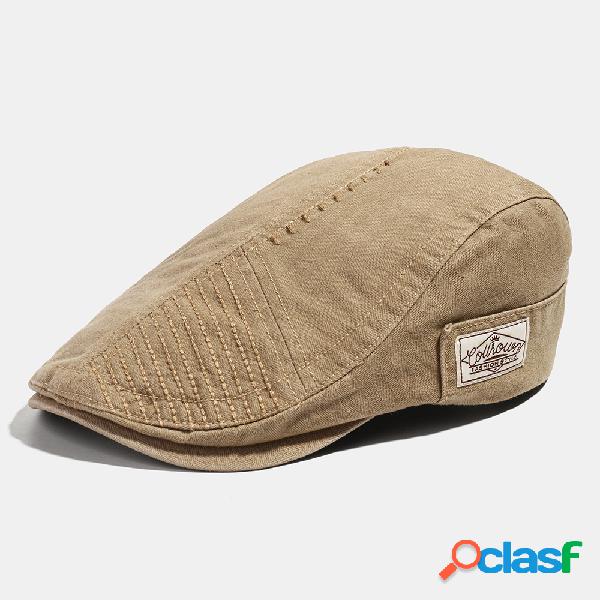 COLLROWN Mens Algodão Bordado Pintor Beret Caps Casual