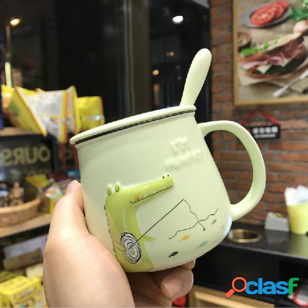 Cerâmico Dinossauro Dos Desenhos Animados Crocodilo Caneca