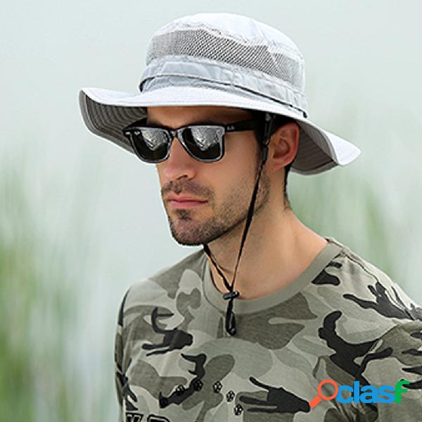 Chapéus de sol dos homens cobrem o rosto e UV proteção