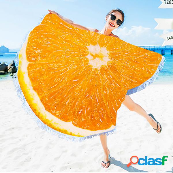 Colorful Frutas de verão borlas impressas Praia toalhas de