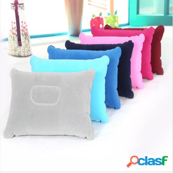 Conveniente Inflável Ultraleve PVC Nylon Inflat Travesseiro