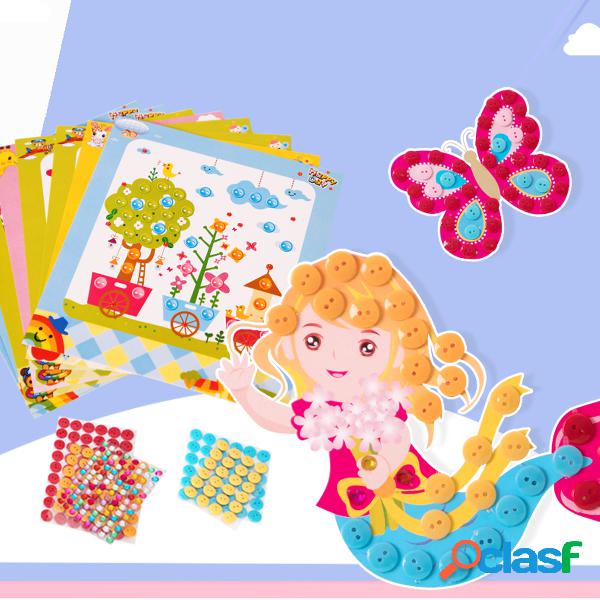 Criativo Handmade Botões Dos Desenhos Animados Varanda
