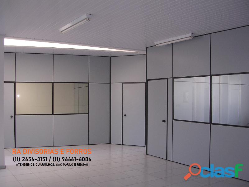 Divisoria em Guarulhos SP eucatex drywall forro isopor pvc