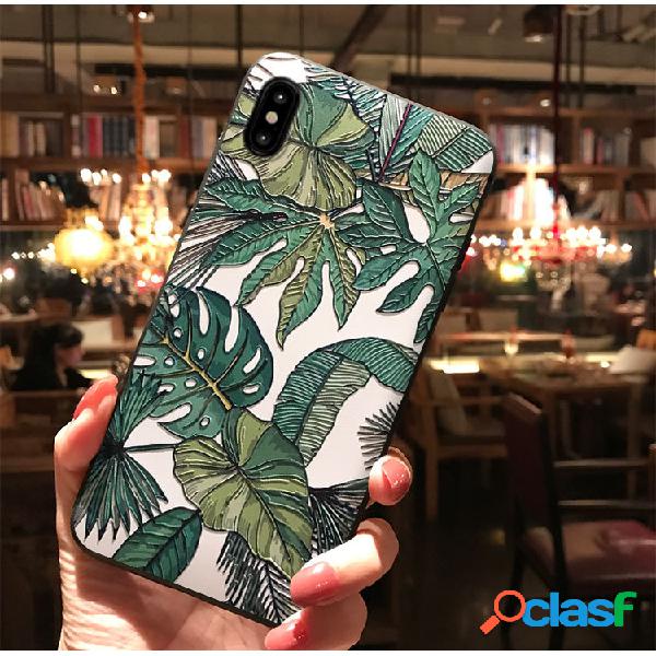 Flor dobro Selva Para Iphonexs Max Embossed Capa Protetora