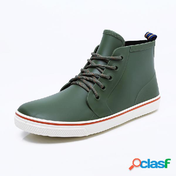Homens antiderrapante impermeável Lace Up Casual tornozelo