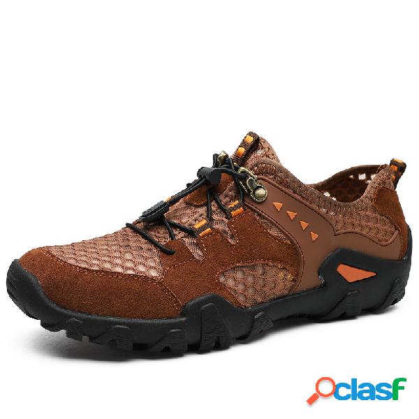Homens de malha de malha antiderrapante elástico Lace