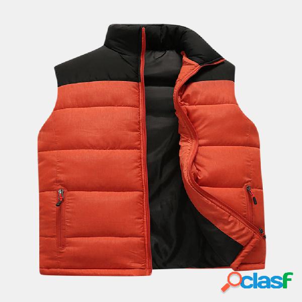 Homens sem mangas Jacket Winter Warm Slim Windproof Colete