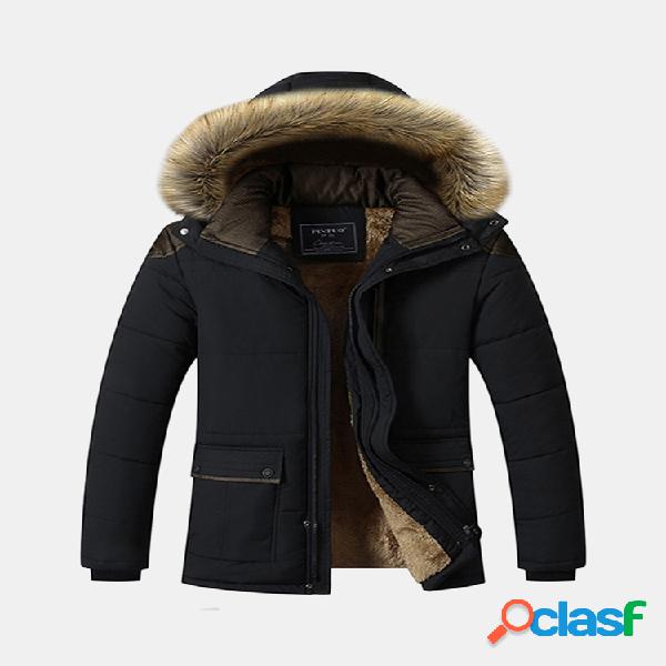 Inverno ao ar livre engrossar emendas ombro destacável