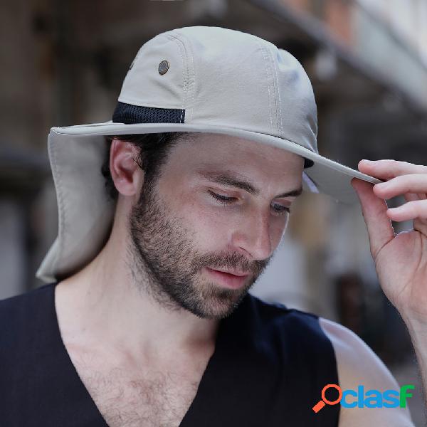 Malha de algodão Mens proteger pescoço pescador chapéu