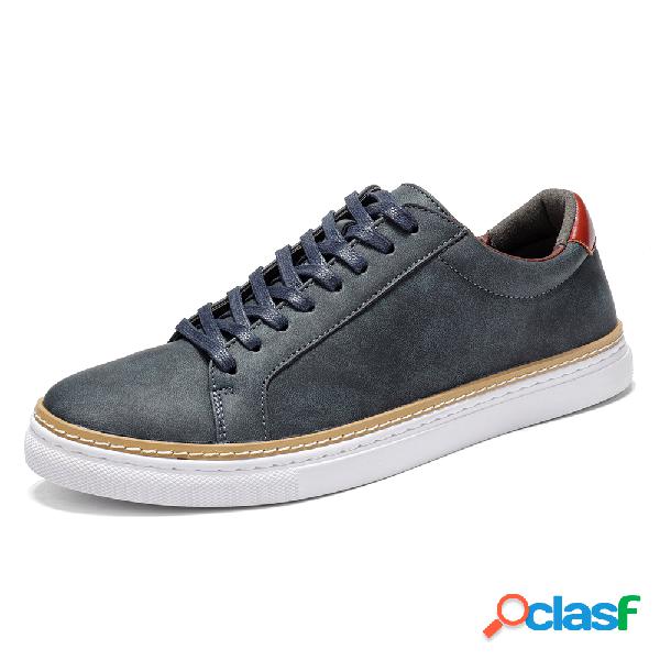 Menico Homens Classic Sapatos de skate amarram tênis de