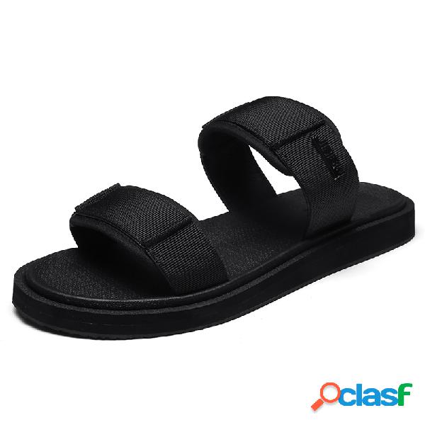 Mens Toe aberto Slip On Casual Praia Deslizadores