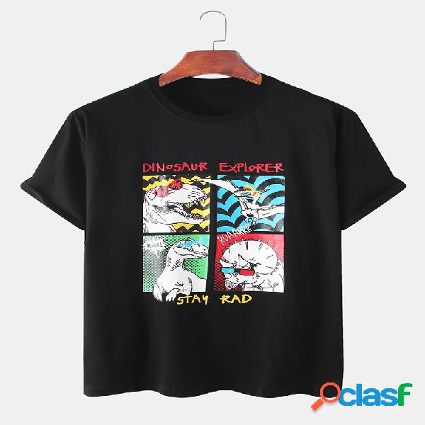 Mens engraçado dos desenhos animados dinossauro imprimir o