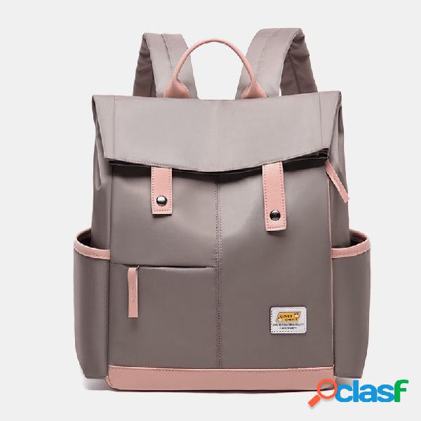 Mulheres Canvas Multifunções Impermeável Casual Patchwork