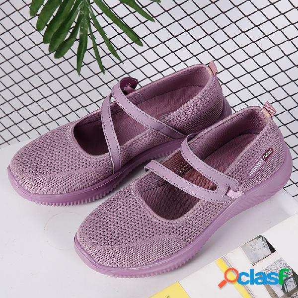 Mulheres Casual Confortável Soft Sola elástica Sneakers