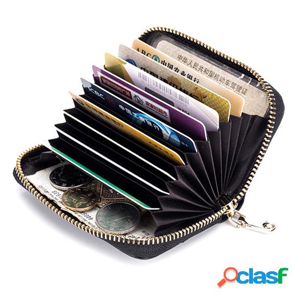 Mulheres Couro Genuíno 9 Card Slot Cute Carteira Mini Bolsa