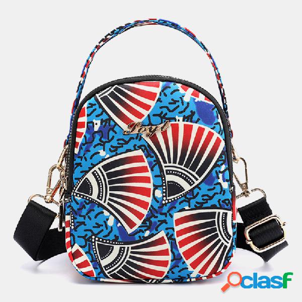 Mulheres Multi-bolso Imprimir Satchel Crossbody Bolsa