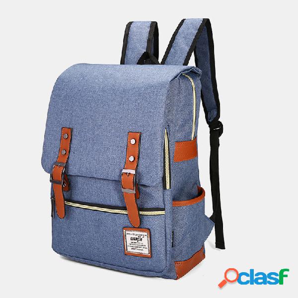 Mulheres homens mochila usb carregamento laptop oxford