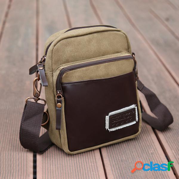 Ombro de grande capacidade de lona Vintage Bolsa Crossbody