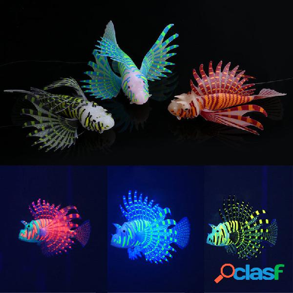 Ornamento de Aquário Glowing Effect Silicone Artificial