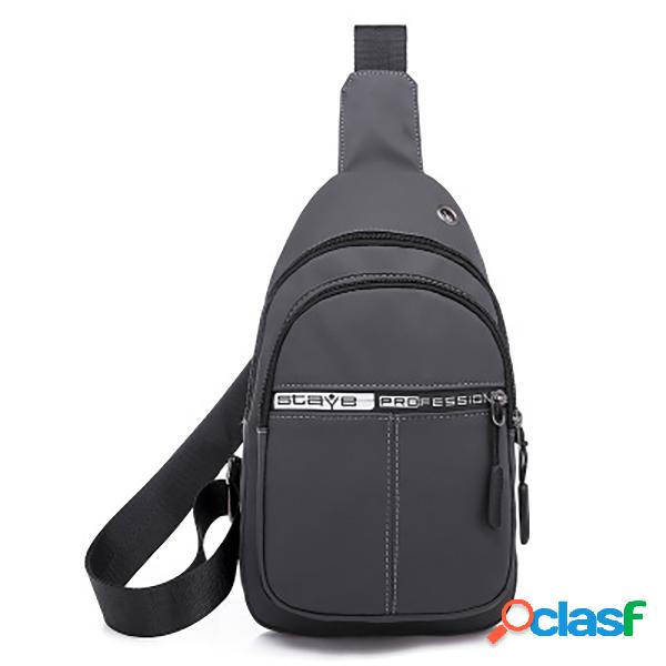 Oxford homem baú Bolsa impermeável Casual cor sólida