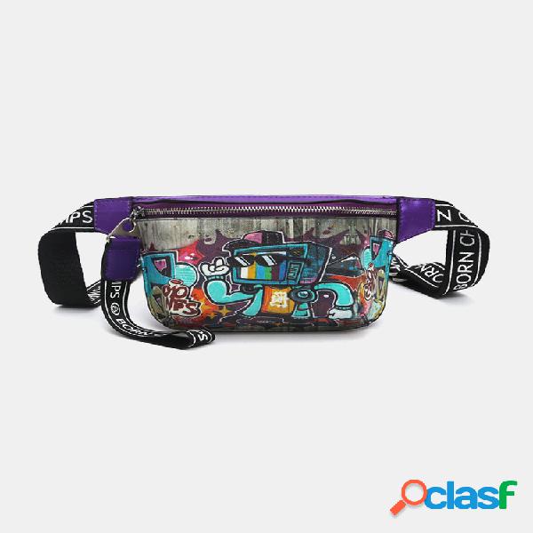 Peito pintado de grafite de mulheres Bolsa Sling Bolsa