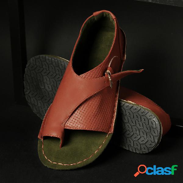 Plus Tamanho Mulheres Casual Comfy Splicing Buckle Clipe Toe