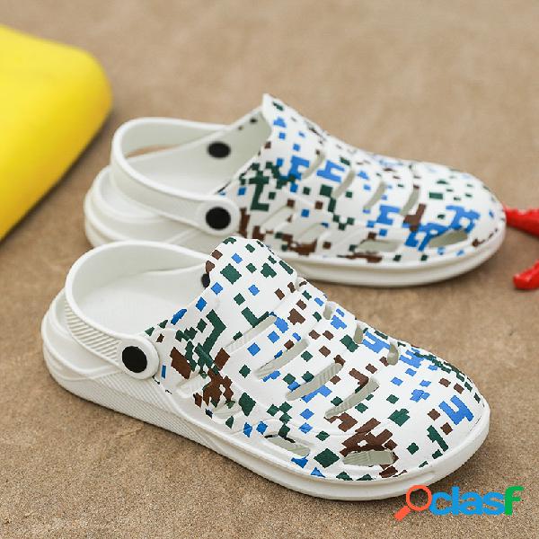SOCOFY Unisex 2 em 1 Leve Slip-on Slingback Mules Tamancos