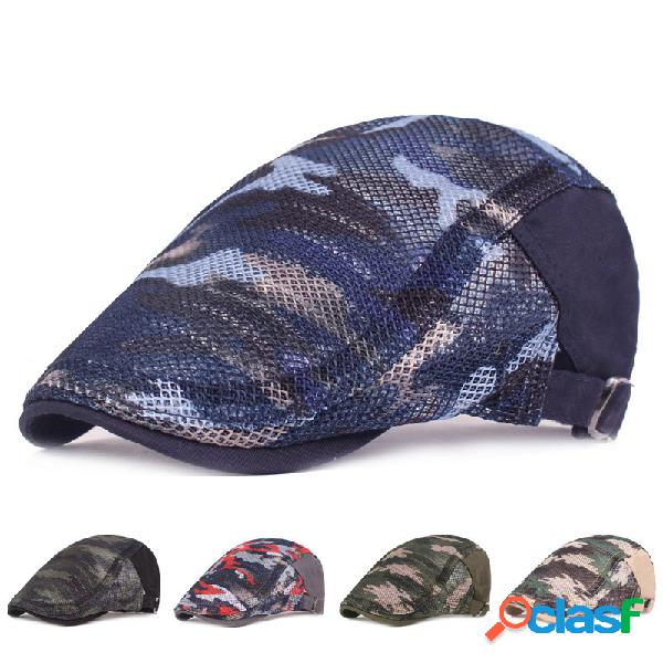 Tampão da boina da malha dos homens das mulheres camuflagem