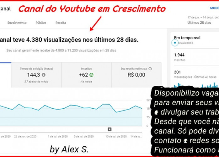 Vaga Para Youtube Esotérico. Alugue Uma vaga e Divulgue-se