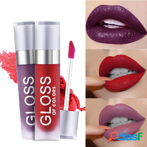 Veludo Matte Lip Glaze Perolado Brilho Lip Gloss Anti-stick