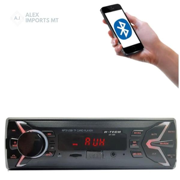 Auto Rádio Bluetooth Usb Sd Micro Aux Mp3 H-tech Ht-1020