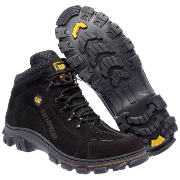 Bota Masculina Em Couro Coturno Caterpillar