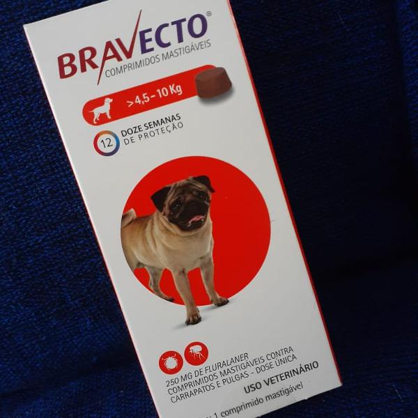 Bravecto 4,5 - 10Kg para cachorro (antipulgas e
