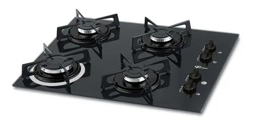 Cooktop 4 Bocas Fischer À Gás Mesa Vidro 1519-63840 Bivolt