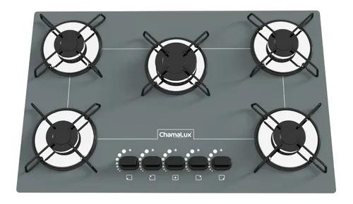 Fogão Cooktop 5 Bocas Ultrachama Chamalux Cor Prata +