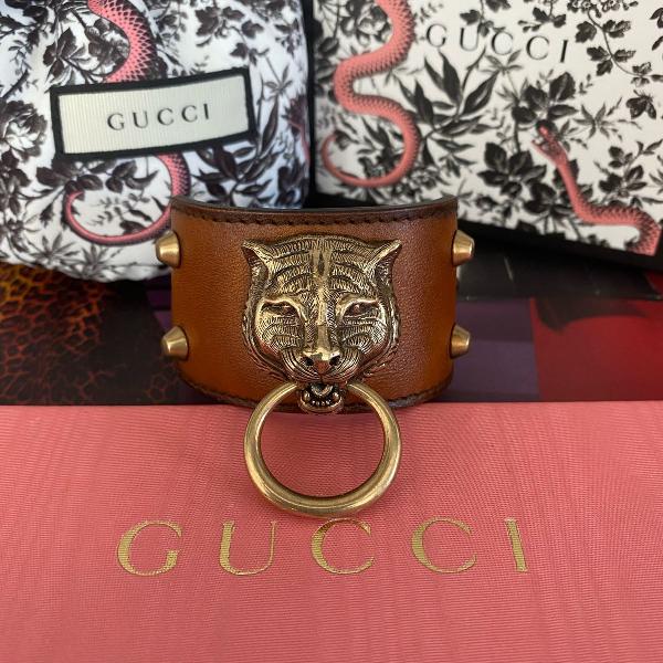 bracelete 1 tigre marrom - Gucci