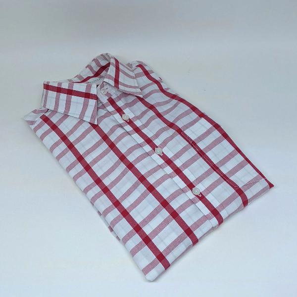 camisa Arrow xadrez vermelho e branco