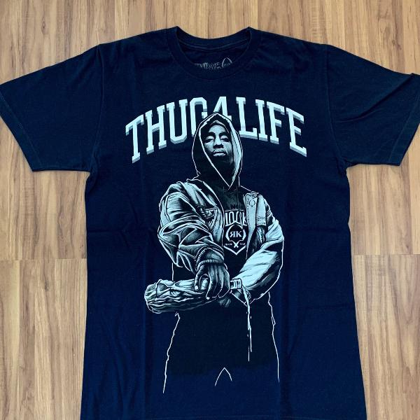 camiseta edição limitada tupac rook thug life - tamanho m