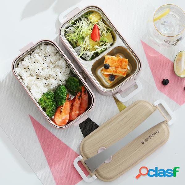 1.6L Estilo Nórdico Bento Caixa Almoço De Aço Inoxidável