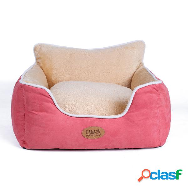 3 Cores Curto De Pelúcia Camurça Pet Couch Sofá Cama Cão