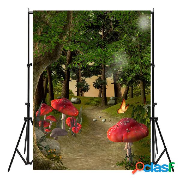 3X5FT Floresta Floresta Vinil Fotografia Backdrop Fundo Foto