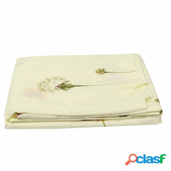 4Pcs Dandelion Duvet Quilt Cover Bedding Set Decoração do